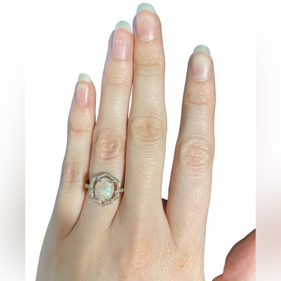 Pink Fire Opal Ring - Picture 4 of 4